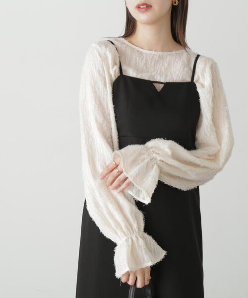 FREE'S MART（フリーズマート）の「◆前後2WAYシアージャガードブラウス（シャツ/ブラウス・レディース・ブラック/ピンク/ホワイト・FREE）」の4枚目の写真