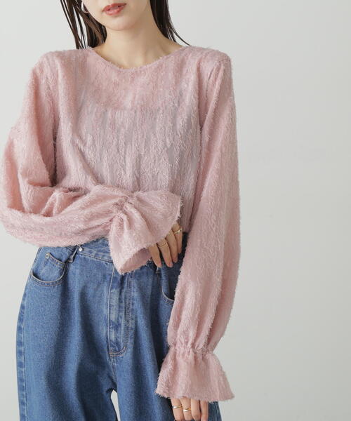 FREE'S MART（フリーズマート）の「◆前後2WAYシアージャガードブラウス（シャツ/ブラウス・レディース・ブラック/ピンク/ホワイト・FREE）」の21枚目の写真