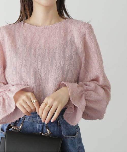 FREE'S MART（フリーズマート）の「◆前後2WAYシアージャガードブラウス（シャツ/ブラウス・レディース・ブラック/ピンク/ホワイト・FREE）」の3枚目の写真