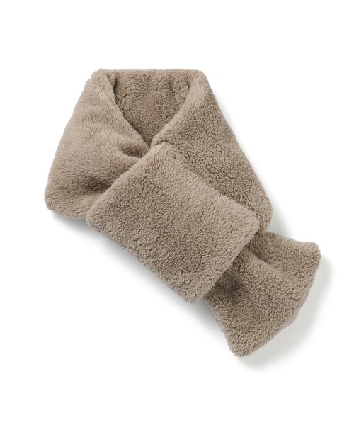 無印良品（ムジルシリョウヒン）の「再生ポリエステル　ボア　ボケッタブル　マフラー（マフラー・レディース・ブラウン系1/ブラック/ライトグリーン/アイボリー/ダークブラウン系・FREE）」の20枚目の写真