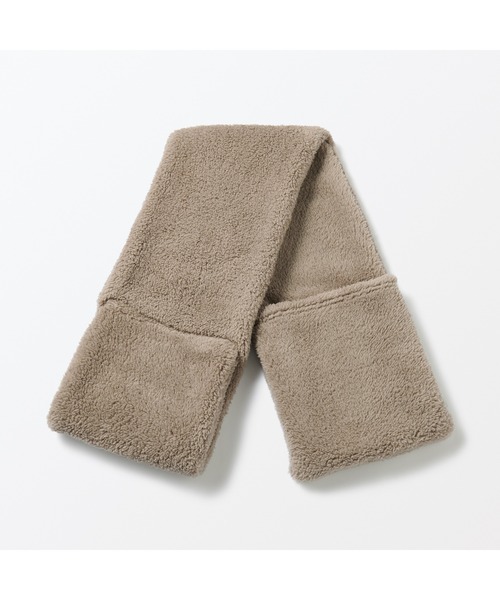 無印良品（ムジルシリョウヒン）の「再生ポリエステル　ボア　ボケッタブル　マフラー（マフラー・レディース・ブラウン系1/ブラック/ライトグリーン/アイボリー/ダークブラウン系・FREE）」の22枚目の写真