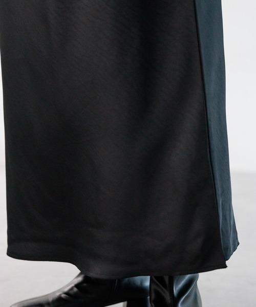 LEPSIM(レプシィム)の「ストレッチサテンスカート 971230(スカート・レディース・ブラック/アイボリー/カーキ/カーキブラウン/ブルー/グレー・TALL/FREE)」の12枚目の写真