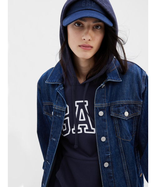 GAP(ギャップ)の「Gapロゴプルオーバーパーカー(パーカー・レディース・レッド/ブラウン/その他/ミント/ラベンダー/オフホワイト/ブラック/レオパード/ブラック系その他/ネイビー/ライトグレー・XS/M/S/L/XXS/XL)」の7枚目の写真