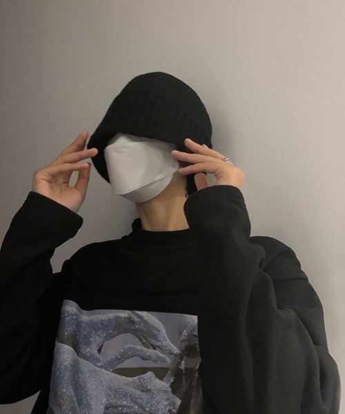 Theater code(シアターコード)の「knit bigsize bucket hat/ニットバケットハット ビックサイズバケットハット(ハット・メンズ・ライトブラウン/ブラック/ライトグレー・FREE)」の4枚目の写真