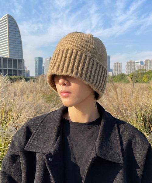 Theater code(シアターコード)の「knit bigsize bucket hat/ニットバケットハット ビックサイズバケットハット(ハット・メンズ・ライトブラウン/ブラック/ライトグレー・FREE)」の11枚目の写真