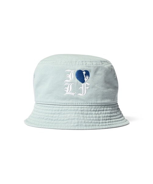 LFYT（エルエフワイティー）の「LFYT ラファイエット [Lafayette] - グラフィック バケットハット [I LOVE LF BUCKET HAT]（ハット・メンズ・ブラック/ライトブルー/バーガンディー・ONE SIZE）」の3枚目の写真