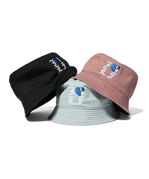 LFYT（エルエフワイティー）の「LFYT ラファイエット [Lafayette] - グラフィック バケットハット [I LOVE LF BUCKET HAT]（ハット・メンズ・ブラック/ライトブルー/バーガンディー・ONE SIZE）」の4枚目の写真