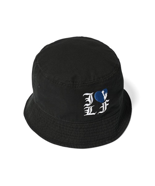 LFYT（エルエフワイティー）の「LFYT ラファイエット [Lafayette] - グラフィック バケットハット [I LOVE LF BUCKET HAT]（ハット・メンズ・ブラック/ライトブルー/バーガンディー・ONE SIZE）」の5枚目の写真