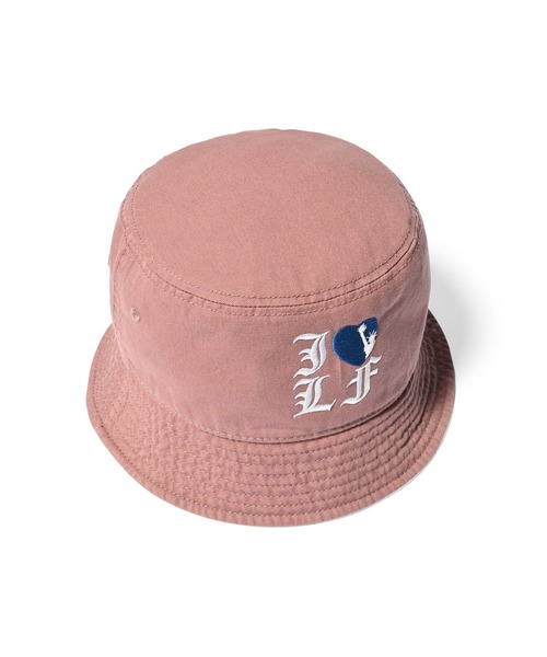 LFYT（エルエフワイティー）の「LFYT ラファイエット [Lafayette] - グラフィック バケットハット [I LOVE LF BUCKET HAT]（ハット・メンズ・ブラック/ライトブルー/バーガンディー・ONE SIZE）」の7枚目の写真