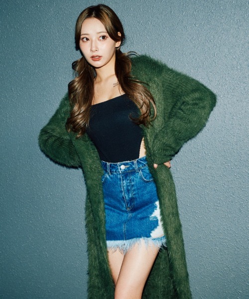 BLONDEY（ブロンディ）の「【PyunA. × BLONDEY】ダメージデニムミニスカート（スカート・レディース・ブルー/ブラウン・SMALL/X-SMALL/MEDIUM）」の15枚目の写真