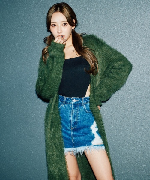 BLONDEY（ブロンディ）の「【PyunA. × BLONDEY】ダメージデニムミニスカート（スカート・レディース・ブルー/ブラウン・SMALL/X-SMALL/MEDIUM）」の16枚目の写真