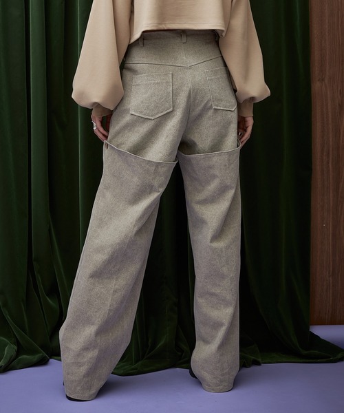 casane（カサネ）の「カッティング2wayパンツ（その他パンツ・レディース・チャコールグレー/ベージュ・2）」の12枚目の写真