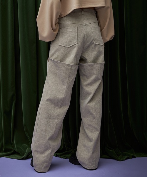 casane（カサネ）の「カッティング2wayパンツ（その他パンツ・レディース・チャコールグレー/ベージュ・2）」の11枚目の写真