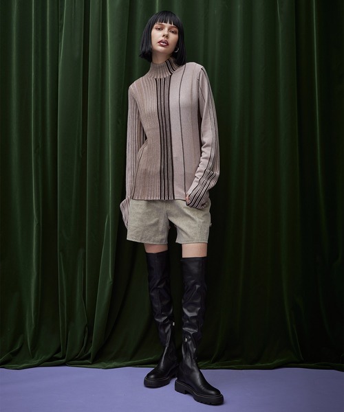 casane（カサネ）の「カッティング2wayパンツ（その他パンツ・レディース・チャコールグレー/ベージュ・2）」の8枚目の写真