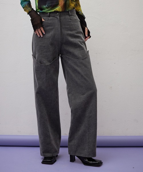 casane（カサネ）の「カッティング2wayパンツ（その他パンツ・レディース・チャコールグレー/ベージュ・2）」の19枚目の写真