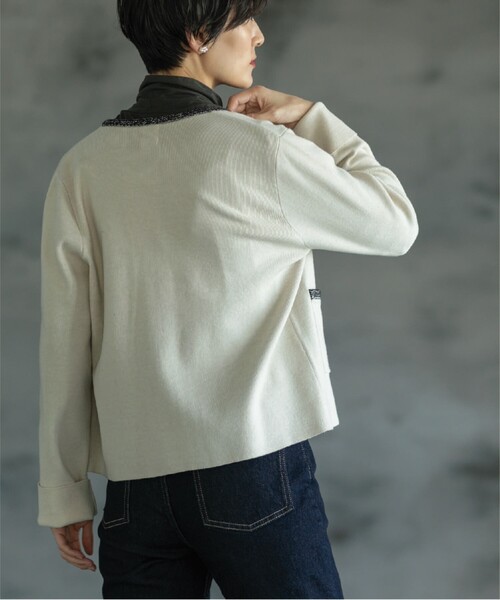 OPAQUE.CLIP（オペークドットクリップ）の「◆配色ブレード金ボタンニットカーディガン【洗濯機洗い可】（カーディガン/ボレロ・レディース・ブラック/ピンク系/アイボリー・40/36/38）」の11枚目の写真