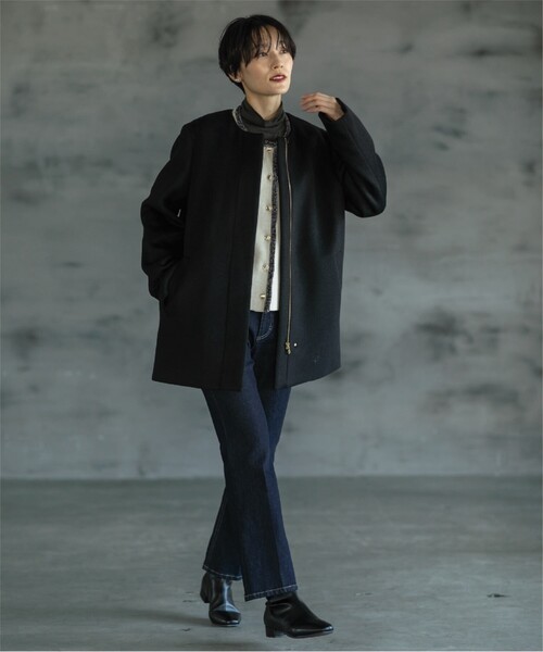 OPAQUE.CLIP（オペークドットクリップ）の「◆配色ブレード金ボタンニットカーディガン【洗濯機洗い可】（カーディガン/ボレロ・レディース・ブラック/ピンク系/アイボリー・40/36/38）」の18枚目の写真