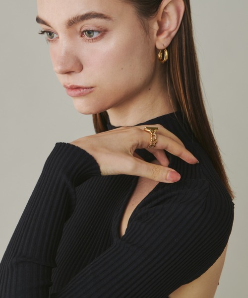 ciite' surgical stainless（シーテサージカルステンレス）の「【 金属アレルギー対応 】 マンテルデザインリング サージカルステンレス 316L（リング・レディース・シルバー/ゴールド・11号/13号）」の16枚目の写真