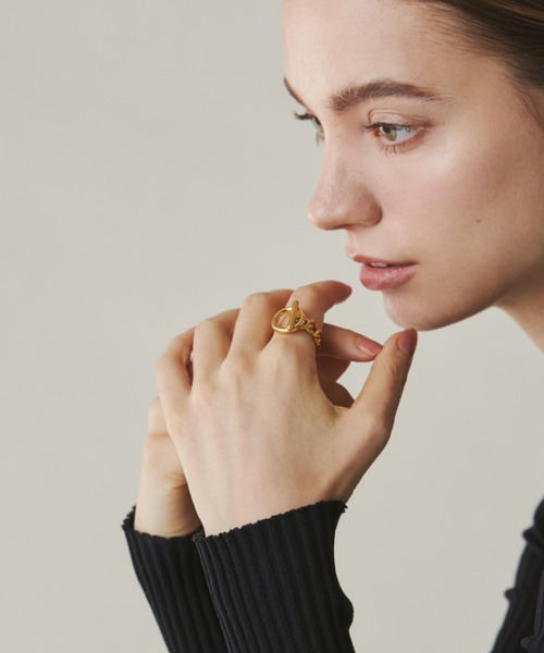 ciite' surgical stainless（シーテサージカルステンレス）の「【 金属アレルギー対応 】 マンテルデザインリング サージカルステンレス 316L（リング・レディース・シルバー/ゴールド・11号/13号）」の19枚目の写真