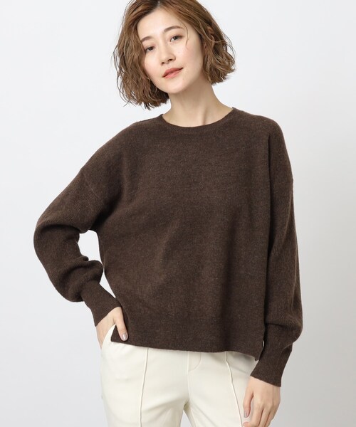 grove（グローブ）の「◆秋から冬まで活躍！ブレンドもちもちニット（ニット/セーター・レディース・ダークブラウン/アイボリー/ピンク系/グリーン/ライトベージュ/グレー・02/03/01/05/04）」の8枚目の写真