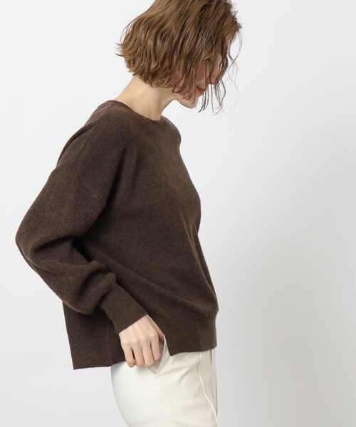 grove（グローブ）の「◆秋から冬まで活躍！ブレンドもちもちニット（ニット/セーター・レディース・ダークブラウン/アイボリー/ピンク系/グリーン/ライトベージュ/グレー・02/03/01/05/04）」の9枚目の写真