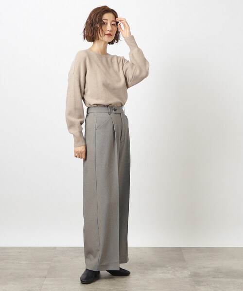 grove（グローブ）の「◆秋から冬まで活躍！ブレンドもちもちニット（ニット/セーター・レディース・ダークブラウン/アイボリー/ピンク系/グリーン/ライトベージュ/グレー・02/03/01/05/04）」の14枚目の写真