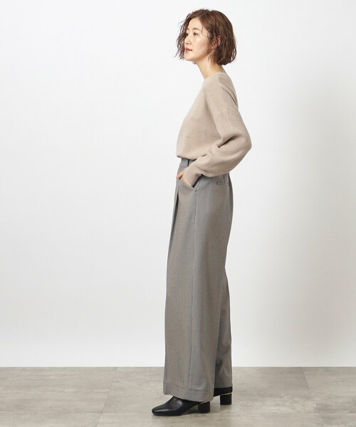 grove（グローブ）の「◆秋から冬まで活躍！ブレンドもちもちニット（ニット/セーター・レディース・ダークブラウン/アイボリー/ピンク系/グリーン/ライトベージュ/グレー・02/03/01/05/04）」の15枚目の写真