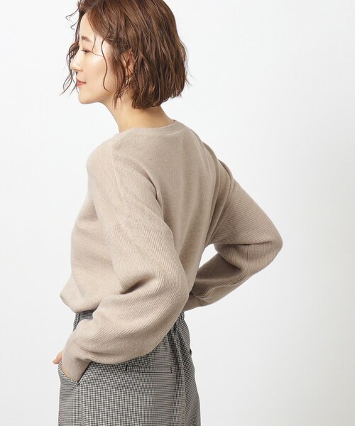 grove（グローブ）の「◆秋から冬まで活躍！ブレンドもちもちニット（ニット/セーター・レディース・ダークブラウン/アイボリー/ピンク系/グリーン/ライトベージュ/グレー・02/03/01/05/04）」の19枚目の写真