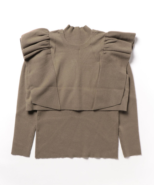 LOWRYS FARM（ローリーズファーム）の「マルチＷＡＹフリル２ＰＬＳ　970326（ニット/セーター・レディース・パープル/ブラウン/ブラック/ベージュ/ブルー・FREE）」の21枚目の写真