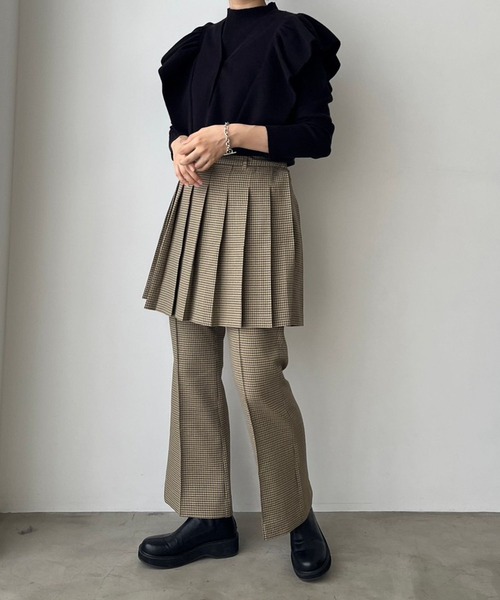 LOWRYS FARM（ローリーズファーム）の「マルチＷＡＹフリル２ＰＬＳ　970326（ニット/セーター・レディース・パープル/ブラウン/ブラック/ベージュ/ブルー・FREE）」の7枚目の写真