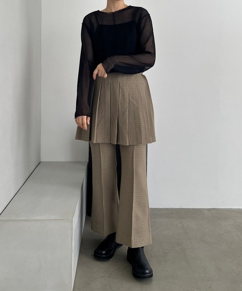 LOWRYS FARM（ローリーズファーム）の「マルチＷＡＹフリル２ＰＬＳ　970326（ニット/セーター・レディース・パープル/ブラウン/ブラック/ベージュ/ブルー・FREE）」の9枚目の写真