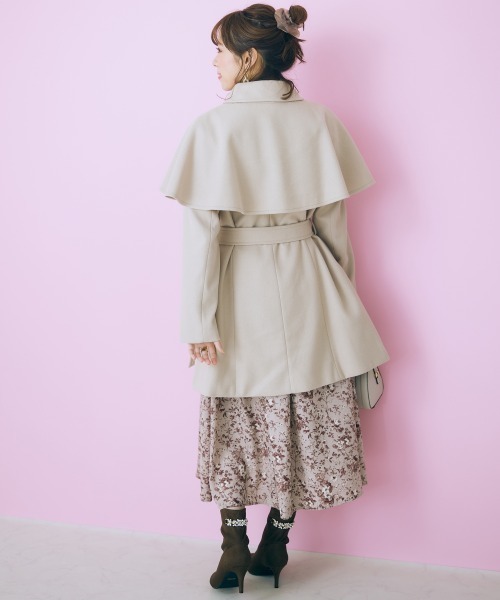 marun（マルン）の「＜大きいサイズ＞ 2wayケープショートコート