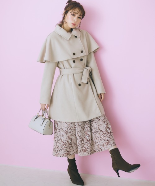 最新エルメス marun（マルン）の「＜大きいサイズ＞ 2wayケープショートコート ジャケット・アウター
