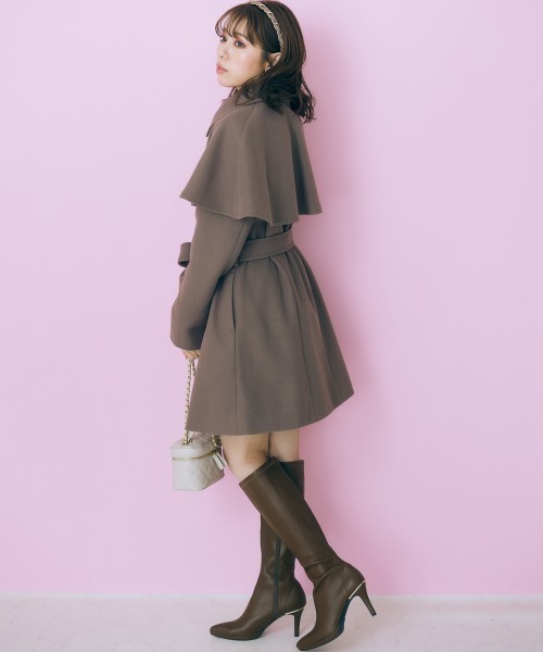 marun（マルン）の「＜大きいサイズ＞ 2wayケープショートコート