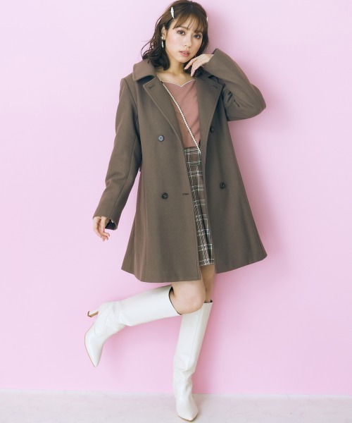 人気商品の marun（マルン）の「＜大きいサイズ＞ 2wayケープショートコート ジャケット・アウター
