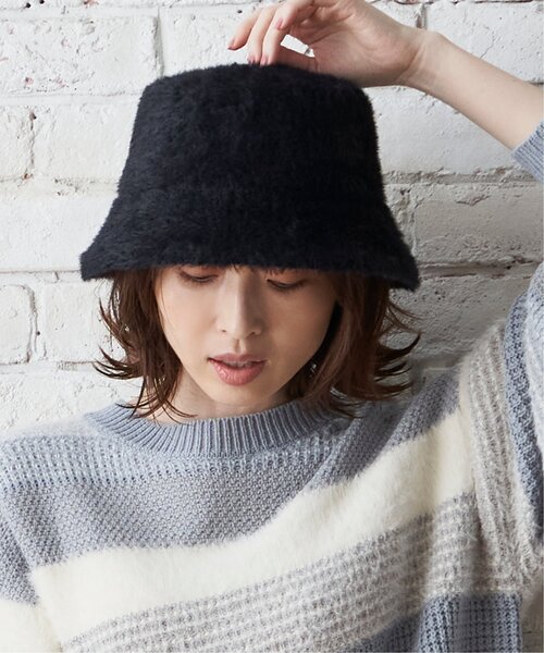 ikka(イッカ)の「シャギーハット(ハット・レディース・ベージュ/ブラック・FREE)」の3枚目の写真