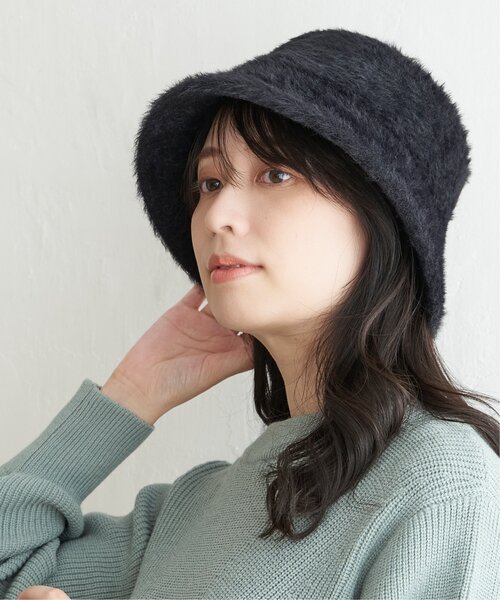 ikka(イッカ)の「シャギーハット(ハット・レディース・ベージュ/ブラック・FREE)」の6枚目の写真