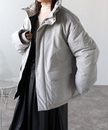 CREARE -LINO- | 中綿 スタンドネック オーバーサイズ ダウンブルゾン/ダウンジャケット<ユニセックス>(その他アウター)