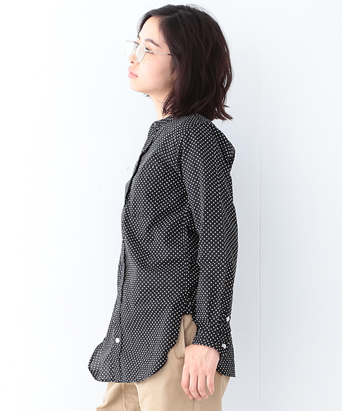 BEAMS BOY(ビームスボーイ)の「BEAMS BOY / ドット バンドカラー ロングシャツ(シャツ/ブラウス・レディース・ホワイト/ブラック・ONE SIZE)」の17枚目の写真