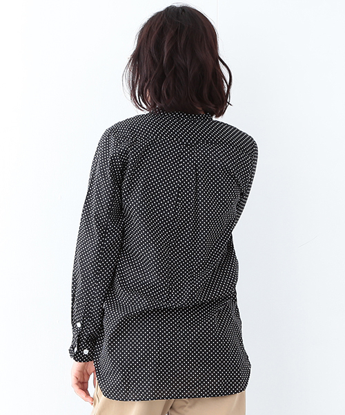 BEAMS BOY(ビームスボーイ)の「BEAMS BOY / ドット バンドカラー ロングシャツ(シャツ/ブラウス・レディース・ホワイト/ブラック・ONE SIZE)」の18枚目の写真
