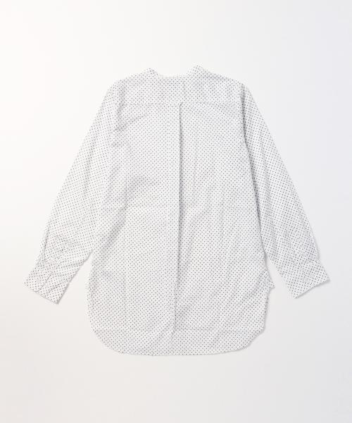 BEAMS BOY(ビームスボーイ)の「BEAMS BOY / ドット バンドカラー ロングシャツ(シャツ/ブラウス・レディース・ホワイト/ブラック・ONE SIZE)」の7枚目の写真