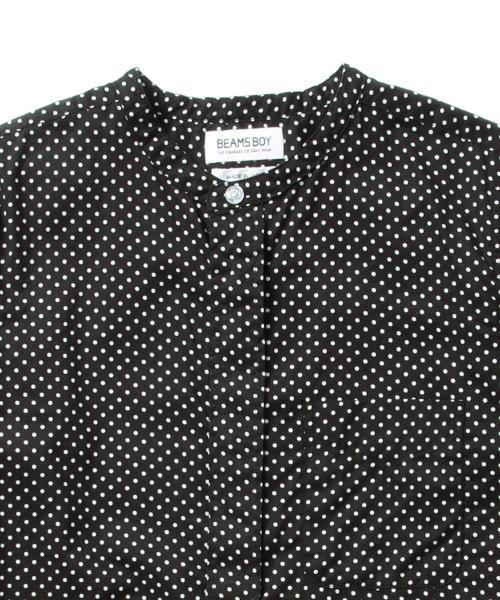 BEAMS BOY(ビームスボーイ)の「BEAMS BOY / ドット バンドカラー ロングシャツ(シャツ/ブラウス・レディース・ホワイト/ブラック・ONE SIZE)」の8枚目の写真