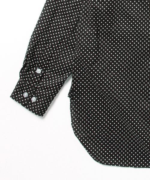 BEAMS BOY(ビームスボーイ)の「BEAMS BOY / ドット バンドカラー ロングシャツ(シャツ/ブラウス・レディース・ホワイト/ブラック・ONE SIZE)」の9枚目の写真