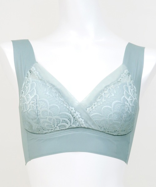 Honeys(ハニーズ)の「シームレスブラジャー(ナイトブラ・レディース・ピンク/ベージュ/ブラック/サックスブルー・L/LL/M)」の11枚目の写真