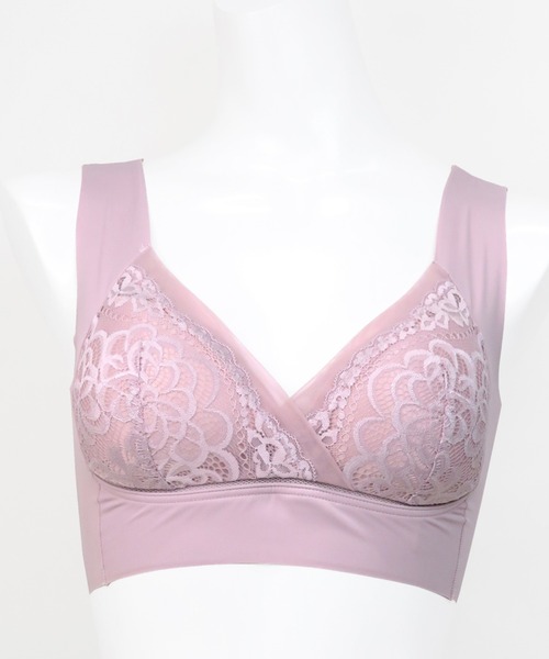 Honeys(ハニーズ)の「シームレスブラジャー(ナイトブラ・レディース・ピンク/ベージュ/ブラック/サックスブルー・L/LL/M)」の14枚目の写真