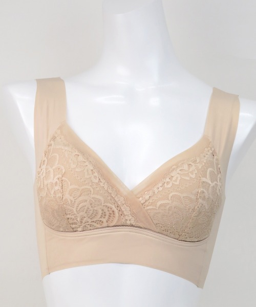 Honeys(ハニーズ)の「シームレスブラジャー(ナイトブラ・レディース・ピンク/ベージュ/ブラック/サックスブルー・L/LL/M)」の17枚目の写真