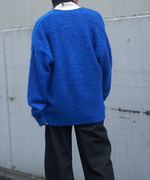 COLONY 2139（コロニートゥーワンスリーナイン）の「モヘアライクシャギーカーディガン（カーディガン/ボレロ・メンズ・ブルー/チャコールグレー/アイボリー・LARGE/MEDIUM）」の6枚目の写真