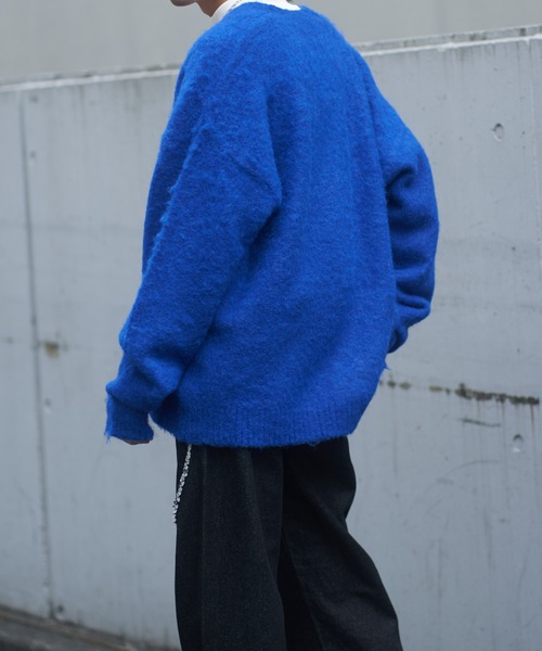 COLONY 2139（コロニートゥーワンスリーナイン）の「モヘアライクシャギーカーディガン（カーディガン/ボレロ・メンズ・ブルー/チャコールグレー/アイボリー・LARGE/MEDIUM）」の7枚目の写真