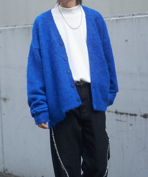 COLONY 2139（コロニートゥーワンスリーナイン）の「モヘアライクシャギーカーディガン（カーディガン/ボレロ・メンズ・ブルー/チャコールグレー/アイボリー・LARGE/MEDIUM）」の9枚目の写真