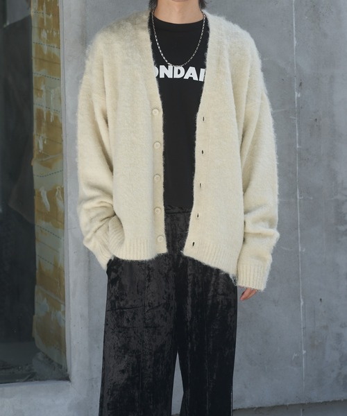 COLONY 2139（コロニートゥーワンスリーナイン）の「モヘアライクシャギーカーディガン（カーディガン/ボレロ・メンズ・ブルー/チャコールグレー/アイボリー・LARGE/MEDIUM）」の10枚目の写真